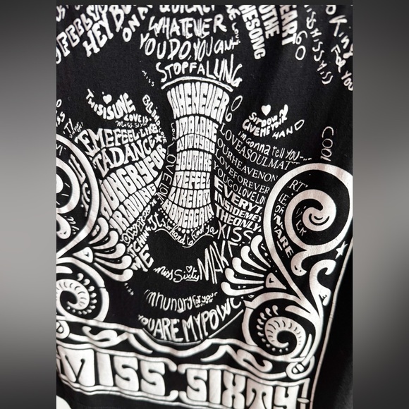 RARE Archive Miss Sixty Diamond Face Mesh Top Slim M Y2K Luxury Designer - Picture 7 of 8